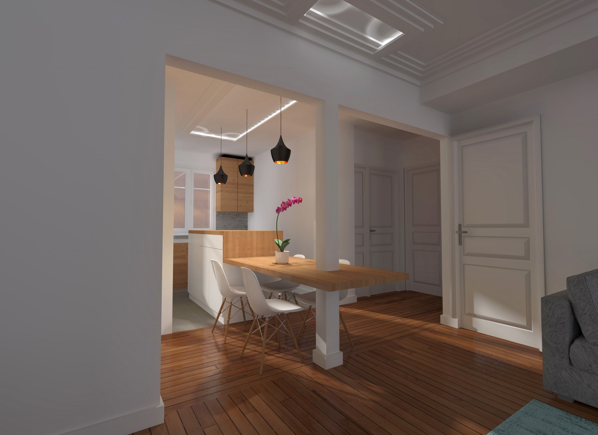 Rénovation art déco appartement parisien boulevards des marechaux