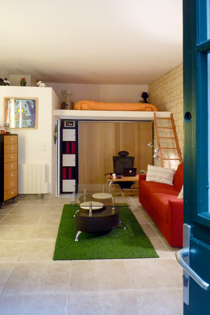 petits espaces studio ancien couvent lit mezzanine agence avous
