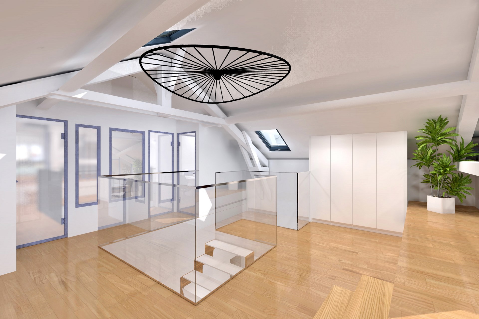 Réorganisation contemporaine maison étage parental et piscine