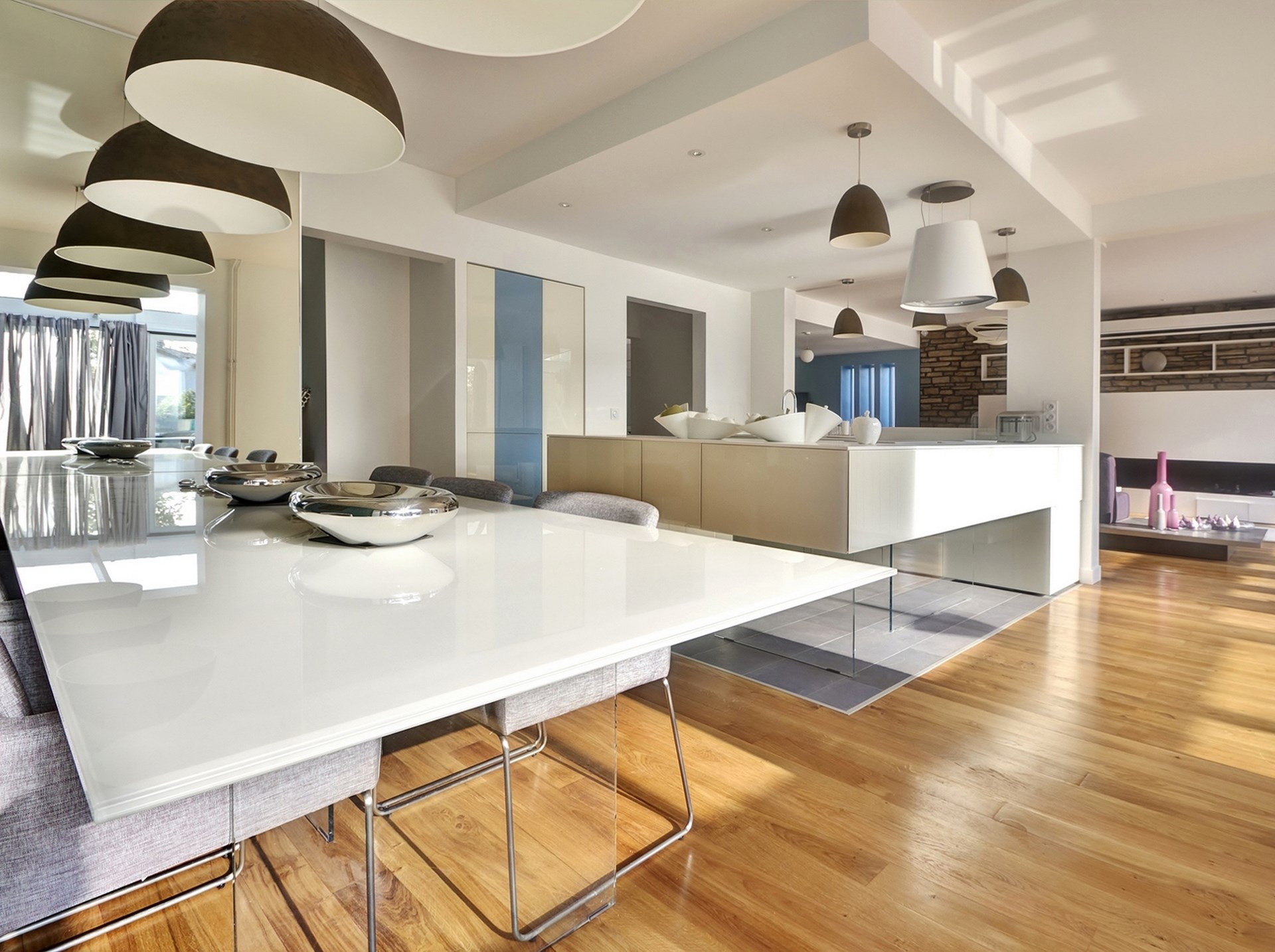 Cuisine en verre blanc: cuisine verte design meuble iris vert ...