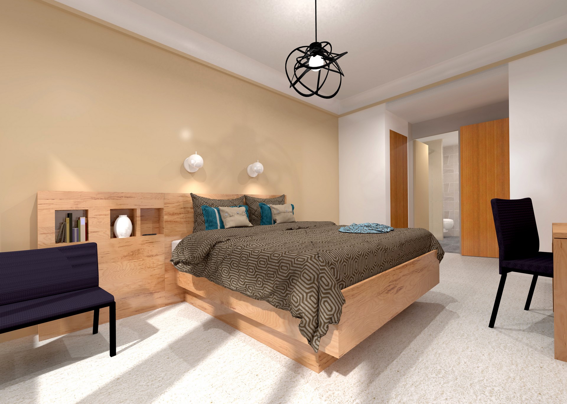 Chambre beige prune: decoration chambre prune. une chambre d ...