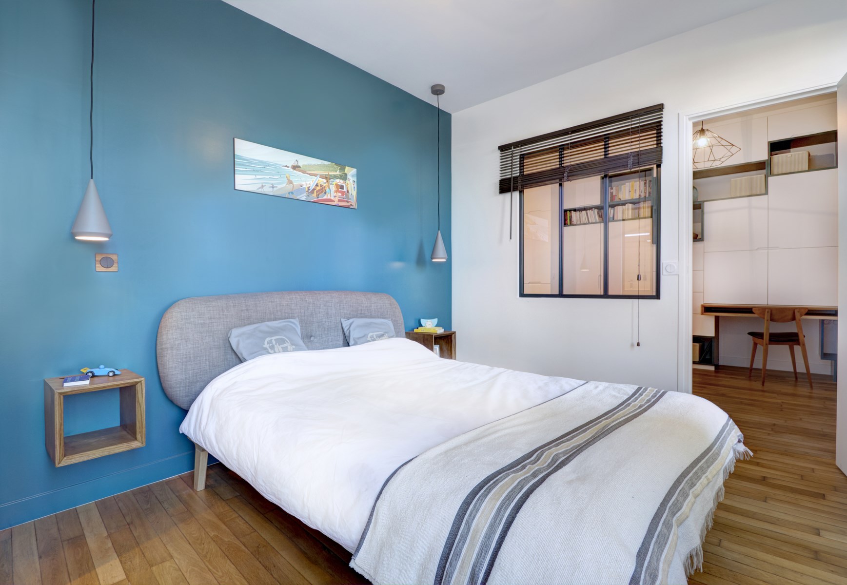 Design nordique double séjour art déco