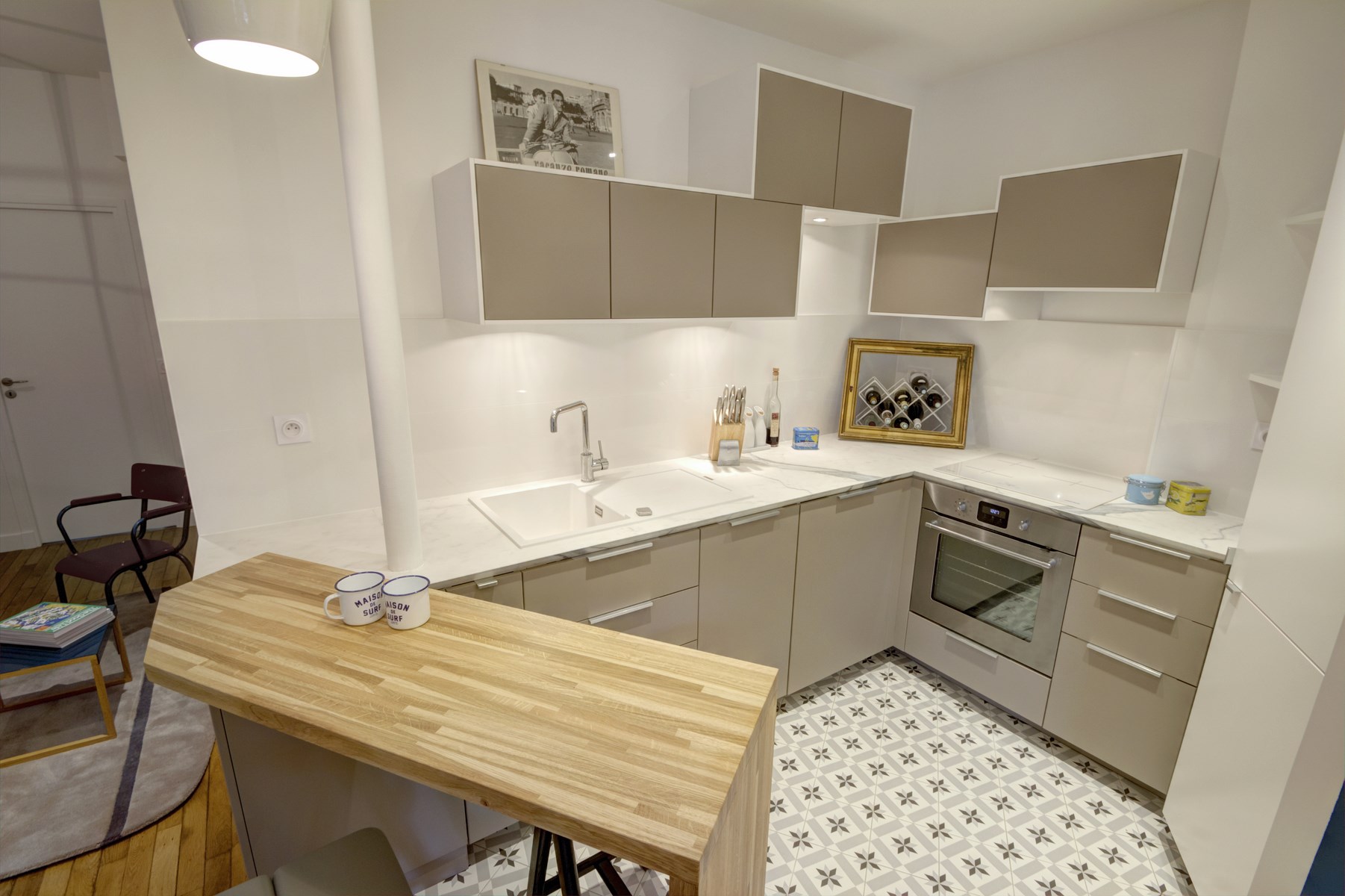 Design nordique double séjour art déco