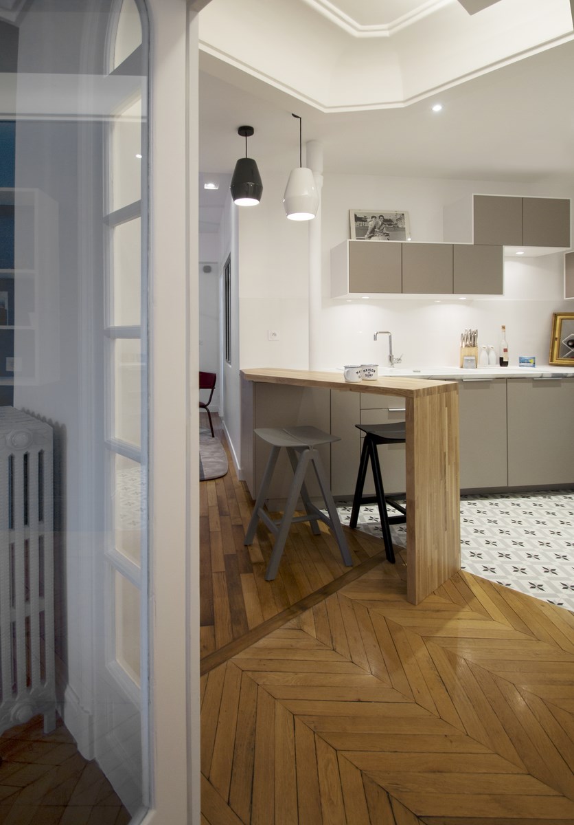 Cuisine americaine appartement haussmannien: appartement ...