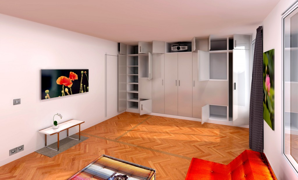 suite parentale mur de rangement agence avous