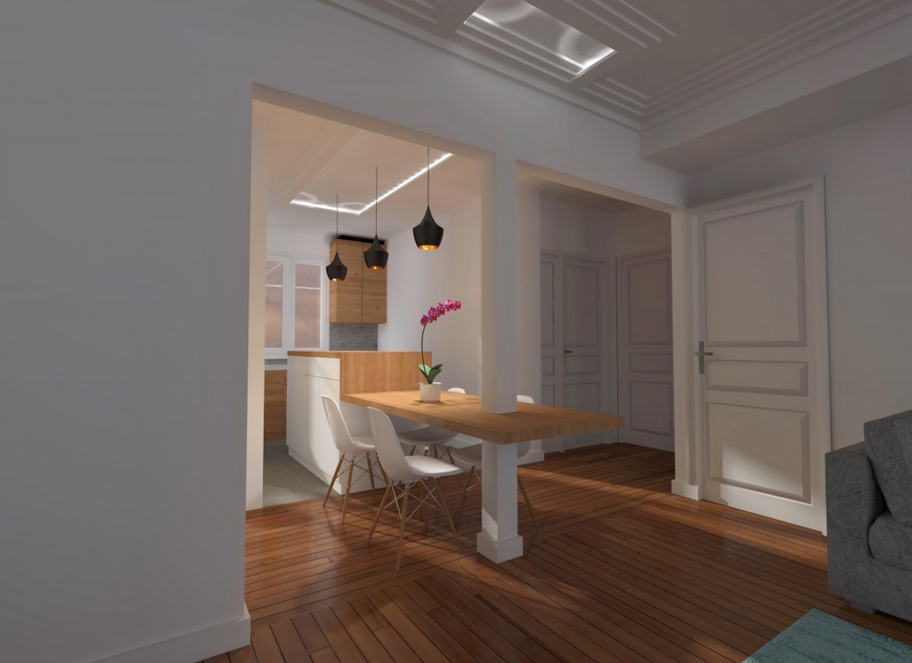 appartement style art deco cuisine ouverte prestige luxe agence avous