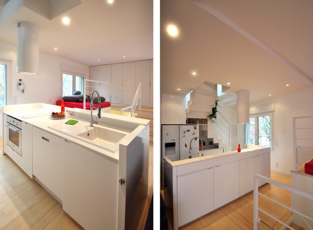 cuisine haut de gamme corian laque bar cuisine ilot agence avous