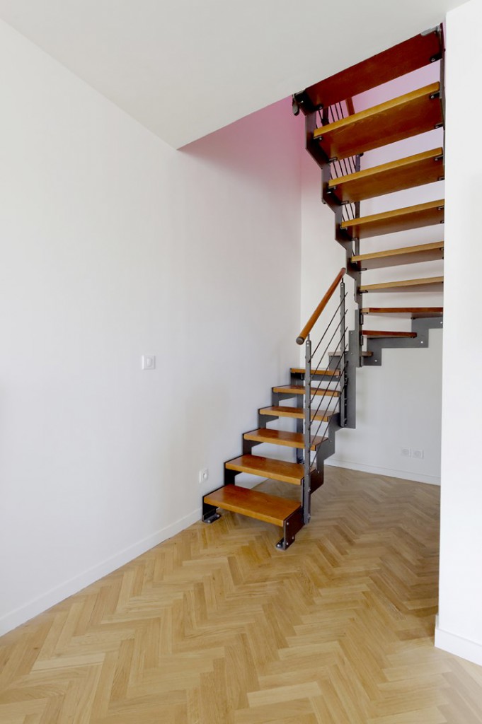 escalier sur mesure bois metal duplex agence avous