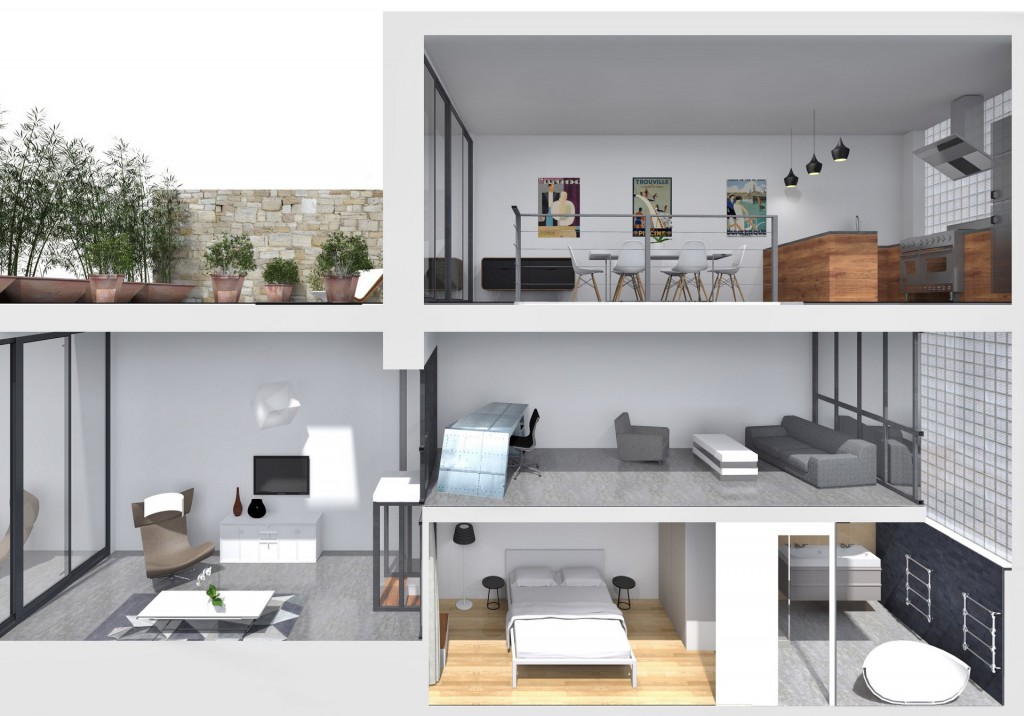 triplex creation amenagement reagencement industriel luxe agence avous