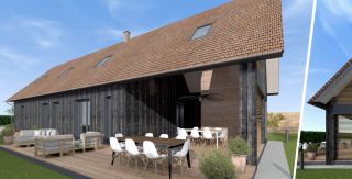 Une maisonen auto-constructionen Baie de Somme