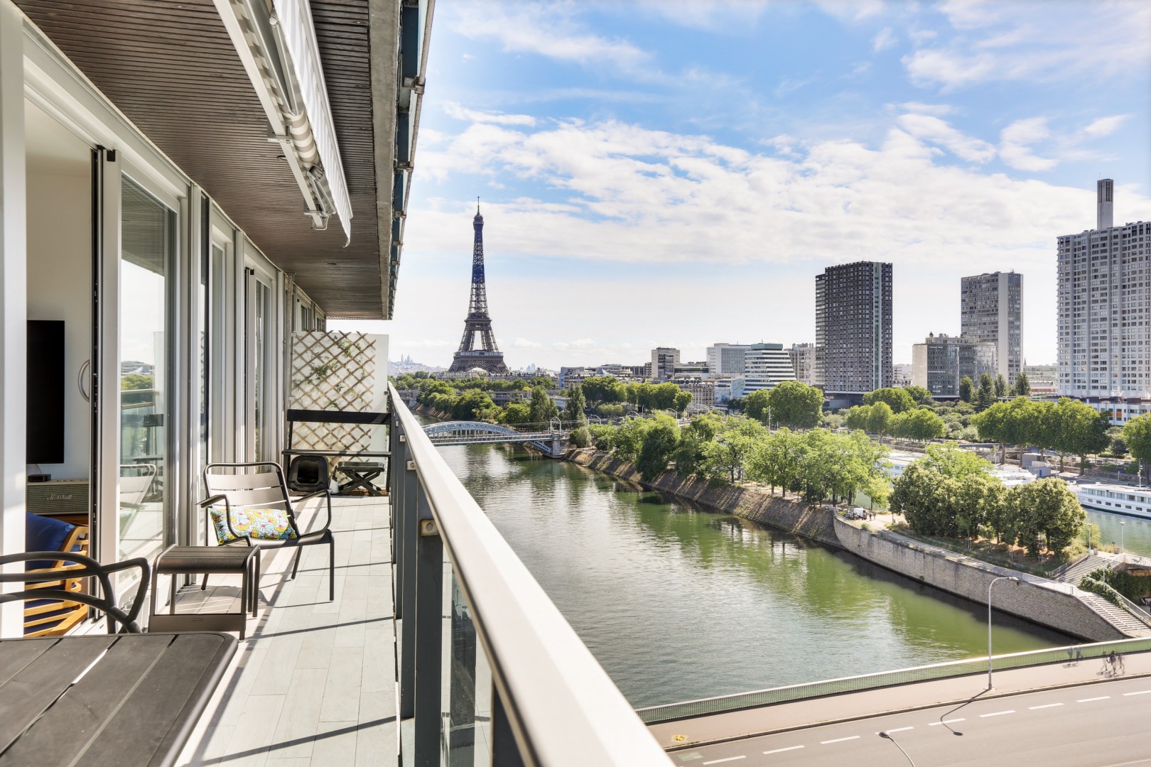 vente appartement paris vue tour eiffel terrasse